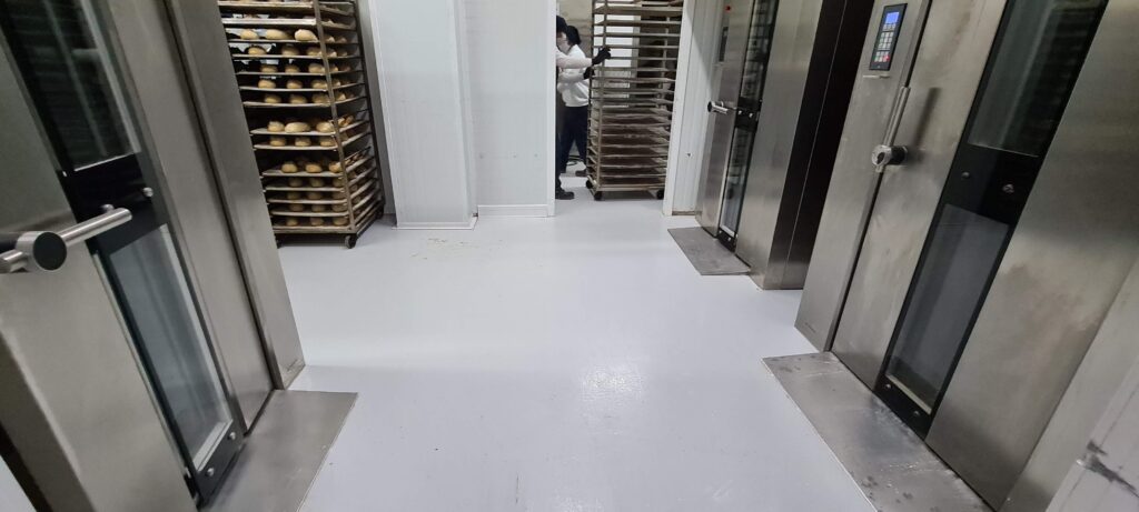 Piso em sala de fornos