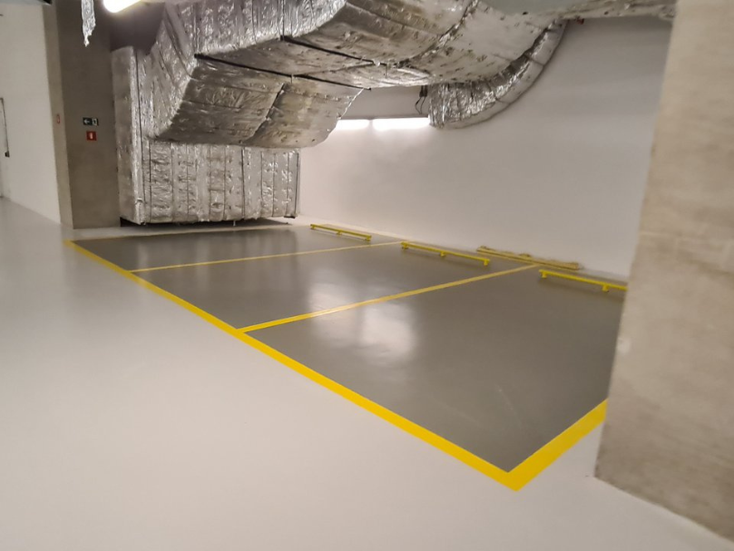 piso alto trafego para garagem