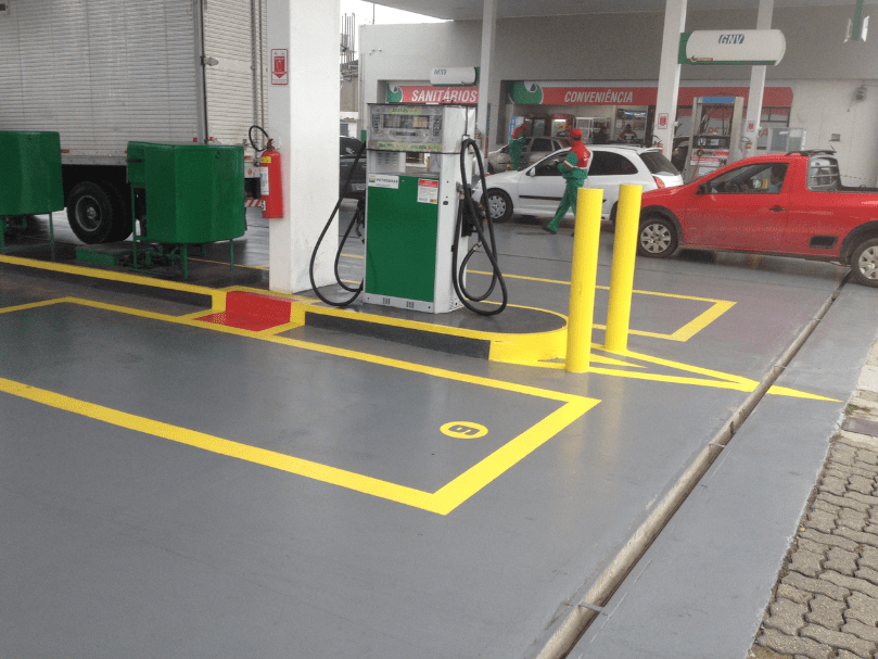 Piso epóxi para posto de combustivel
